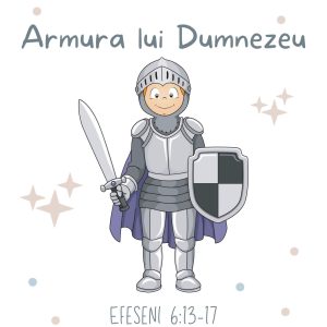 coperta caietului „Armura lui Dumnezeu” care infatiseaza un soldat in armura medievala